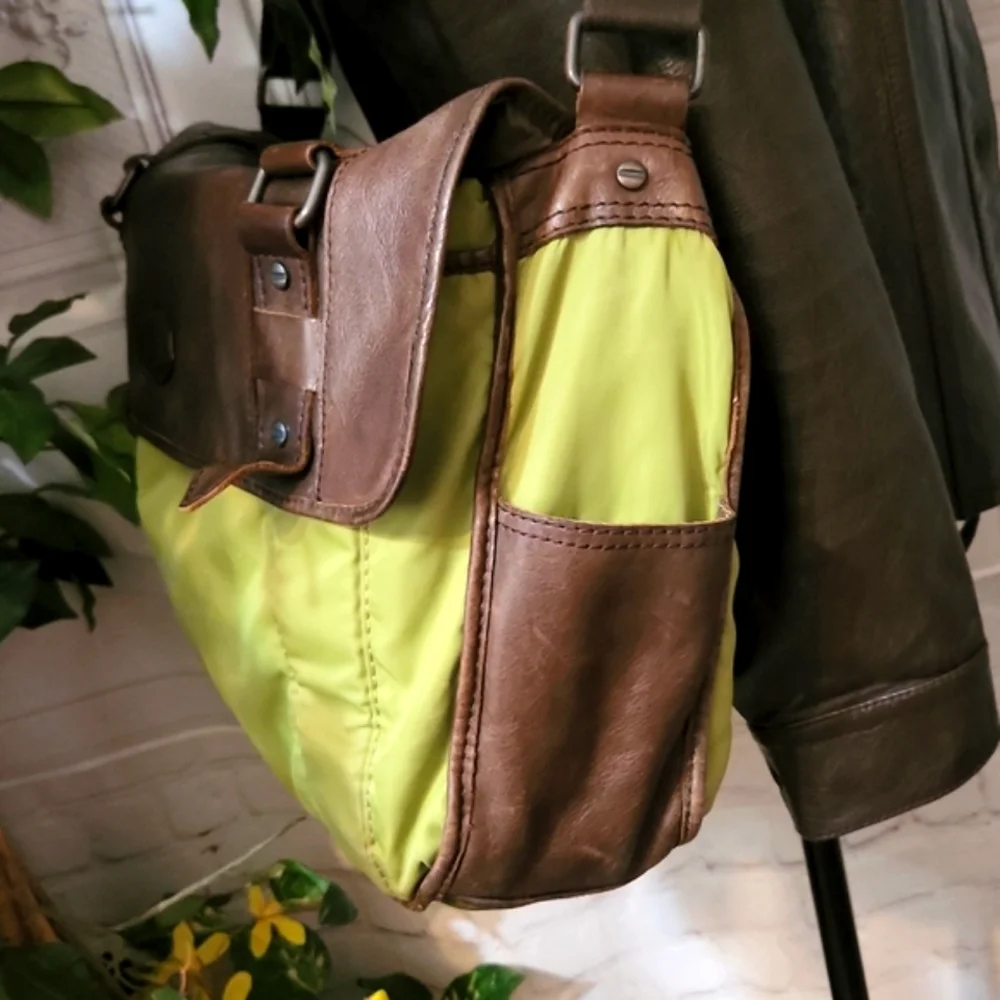 Fossil Leather/Nylon Messenger Bag - Picture 5 of 17